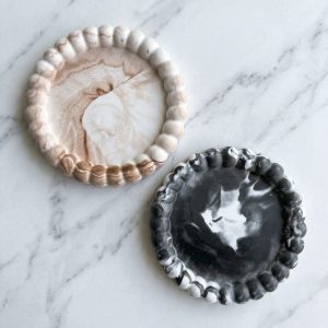 Pearl Edge Marble Tray